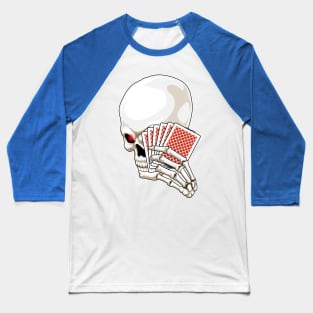 Skull Poker Poker cards Baseball T-Shirt